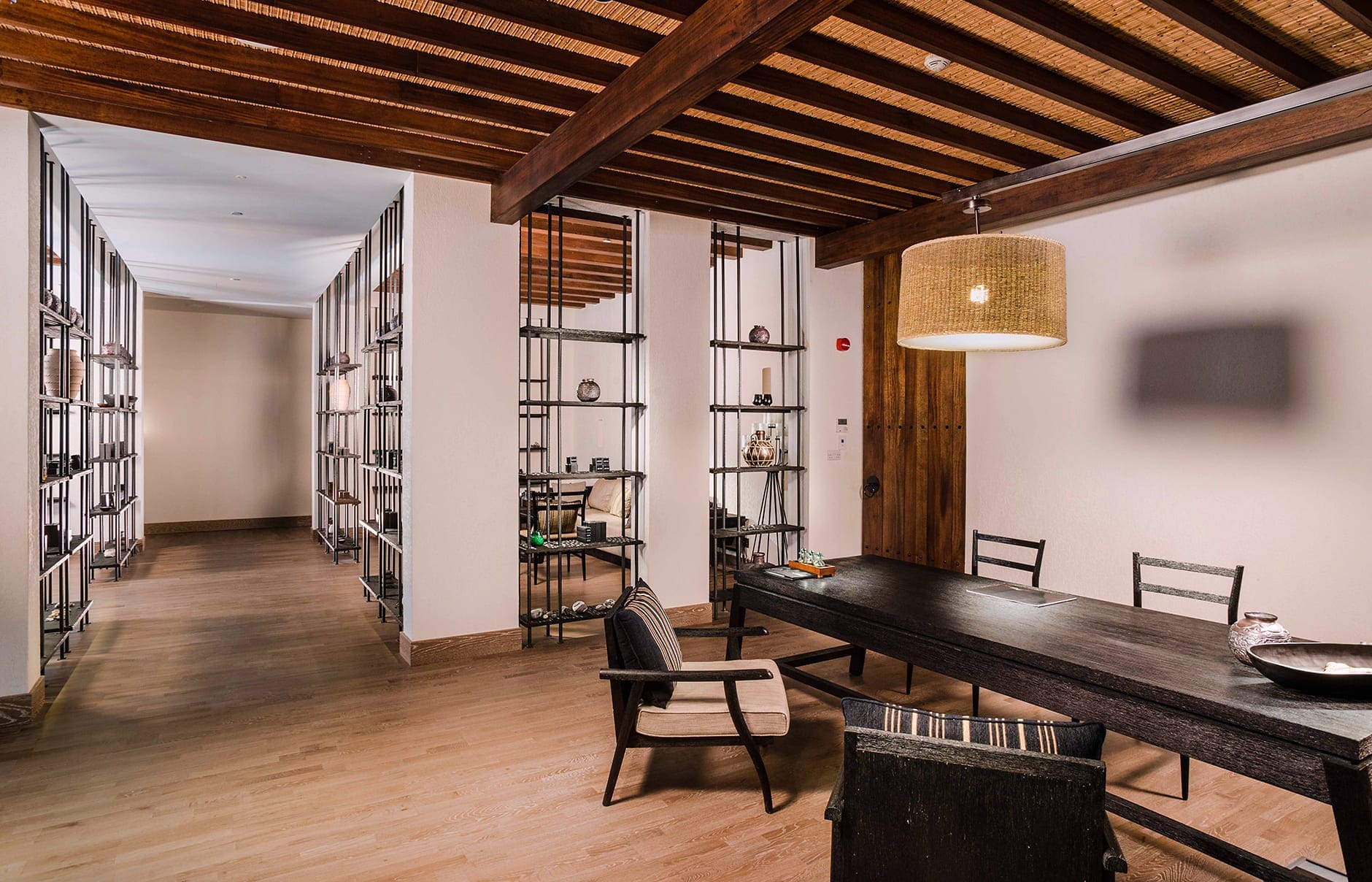 Spa reception. Alila Jabal Akhdar, Nizwa, Oman. Hotel Review by TravelPlusStyle. Photo © Alila Hotels and Resorts Spa reception