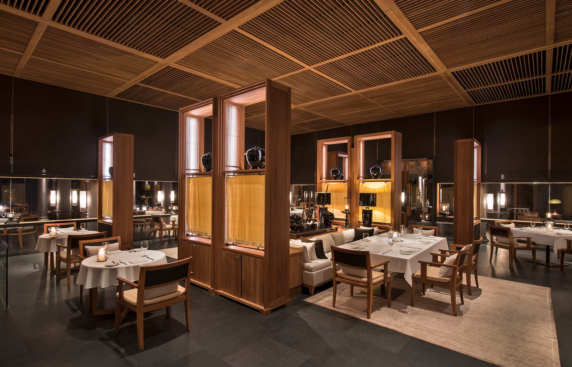 Amanoi Resort, Nha Trang, Vietnam. Luxury Hotel Review by TravelPlusStyle. Photo © Aman Resorts amanoi-vietnam-central-pavilion-restaurant-interior-private-indoor-area_original_15039