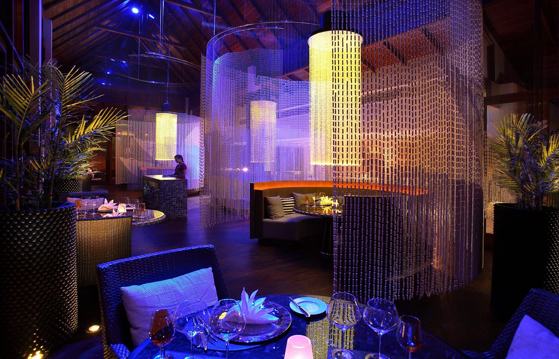 Anantara Mai Khao Phuket Villas, Thailand. Hotel Review by TravelPlusStyle. Photo © Anantara Hotels & Resorts Evening view of La Sala. Anantara Phuket Villas, Thailand. © Anantara Hotels, Resorts & Spa