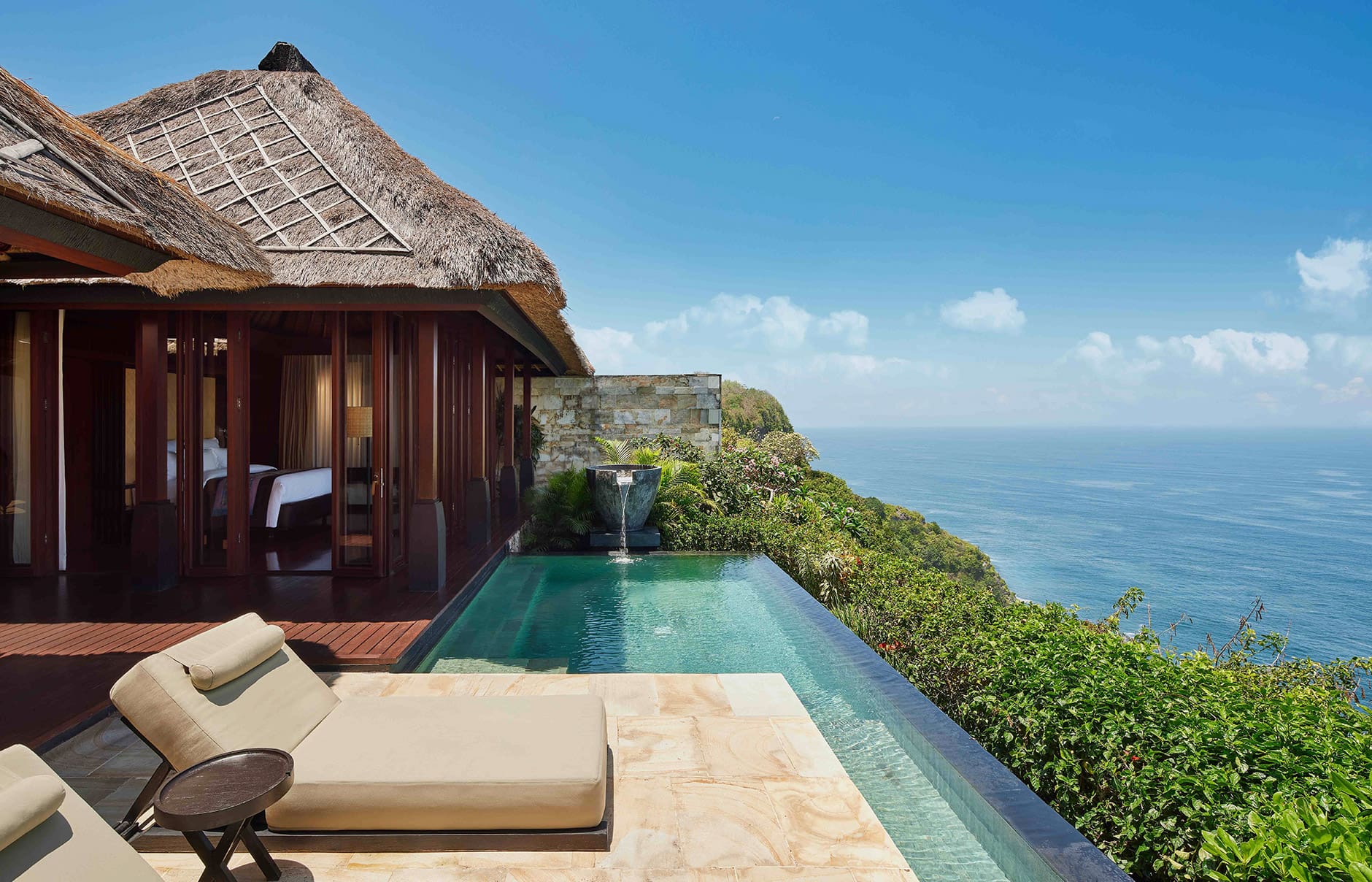 Bulgari Resort Bali, Uluwatu, Indonesia. Luxury Hotel Review by TravelPlusStyle. Photo © Bulgari Hotels & Resorts one-bedroom-ocean-cliff-villa-2