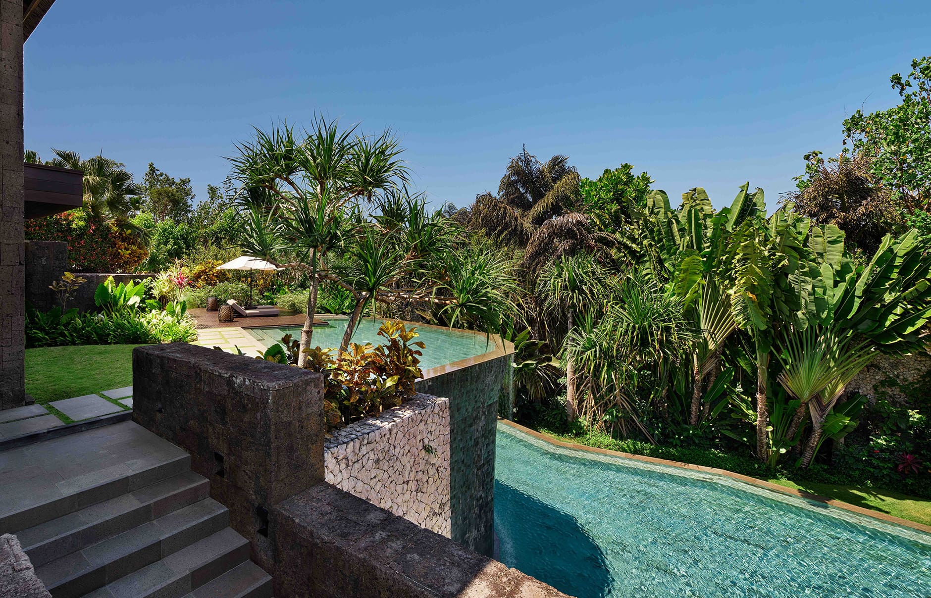 Bulgari Resort Bali, Uluwatu, Indonesia. Luxury Hotel Review by TravelPlusStyle. Photo © Bulgari Hotels & Resorts the-mansions-courtyard-and-pool-area_2