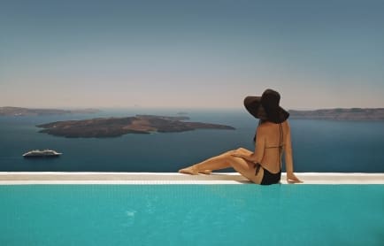 Staying at the Dreams Luxury Suites, Santorini, Greece