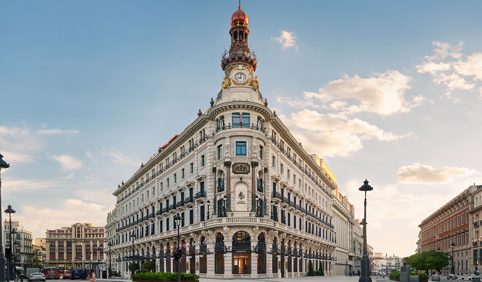 Four Seasons Hotel Madrid, Madrid, Spain. The Top 100 Luxury Hotel Openings of 2020 by TravelPlusStyle.com Exterior