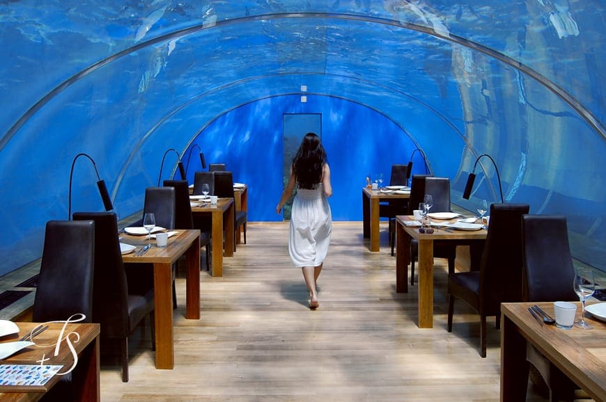 Ithaa Undersea Restaurant, Conrad Maldives Rangali Islandi. © Travel+Style