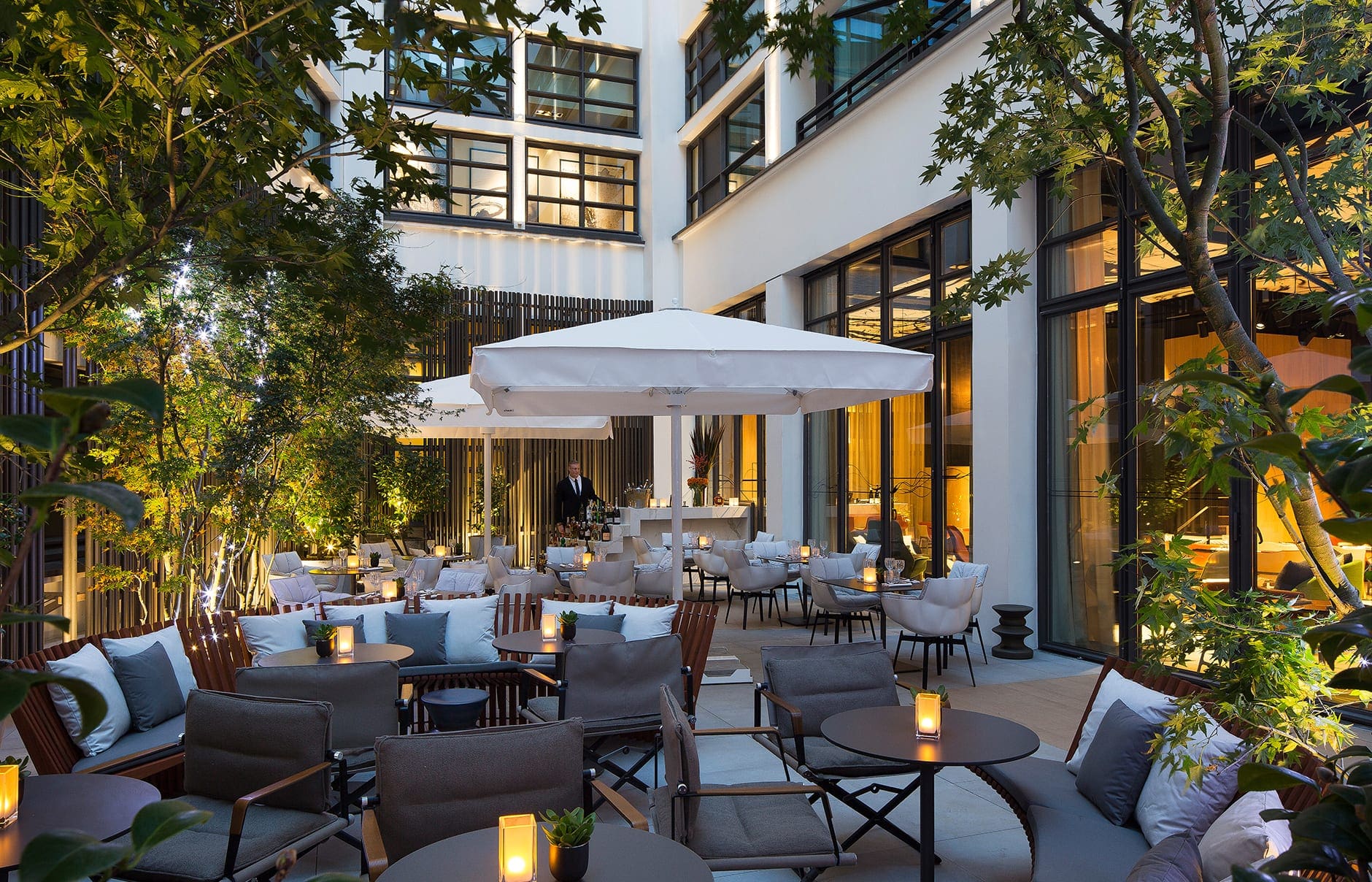 Le Cinq Codet, Paris, France. Hotel Review by TravelPlusStyle. Photo © Le Cinq Codet 12_agence-nuel_le-5-codet_c-bielsa-terrasse-nuit-01-md