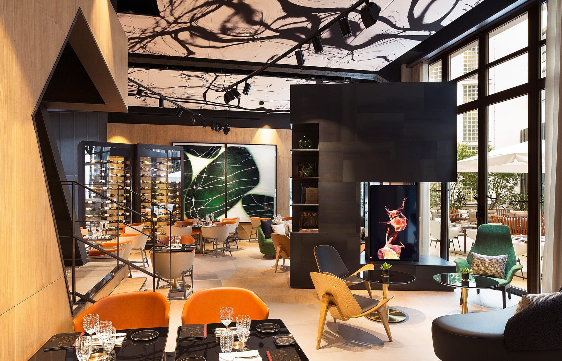 Le Cinq Codet, Paris, France. Hotel Review by TravelPlusStyle. Photo © Le Cinq Codet salon-restaurant