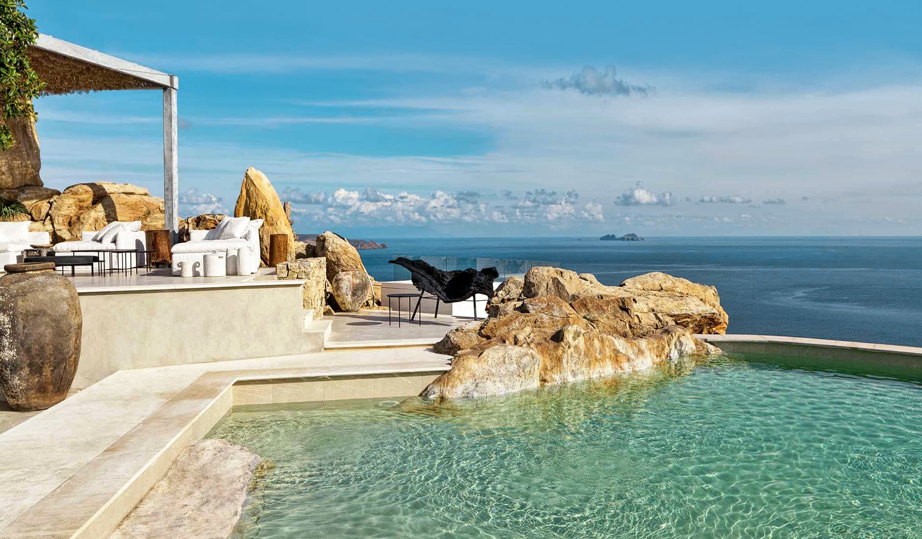 Myconian Panoptis Escape, Elia, Mykonos, Greece. The Best Luxury Hotels In Mykonos. TravelPlusStyle.com panoptis-escape-scaled