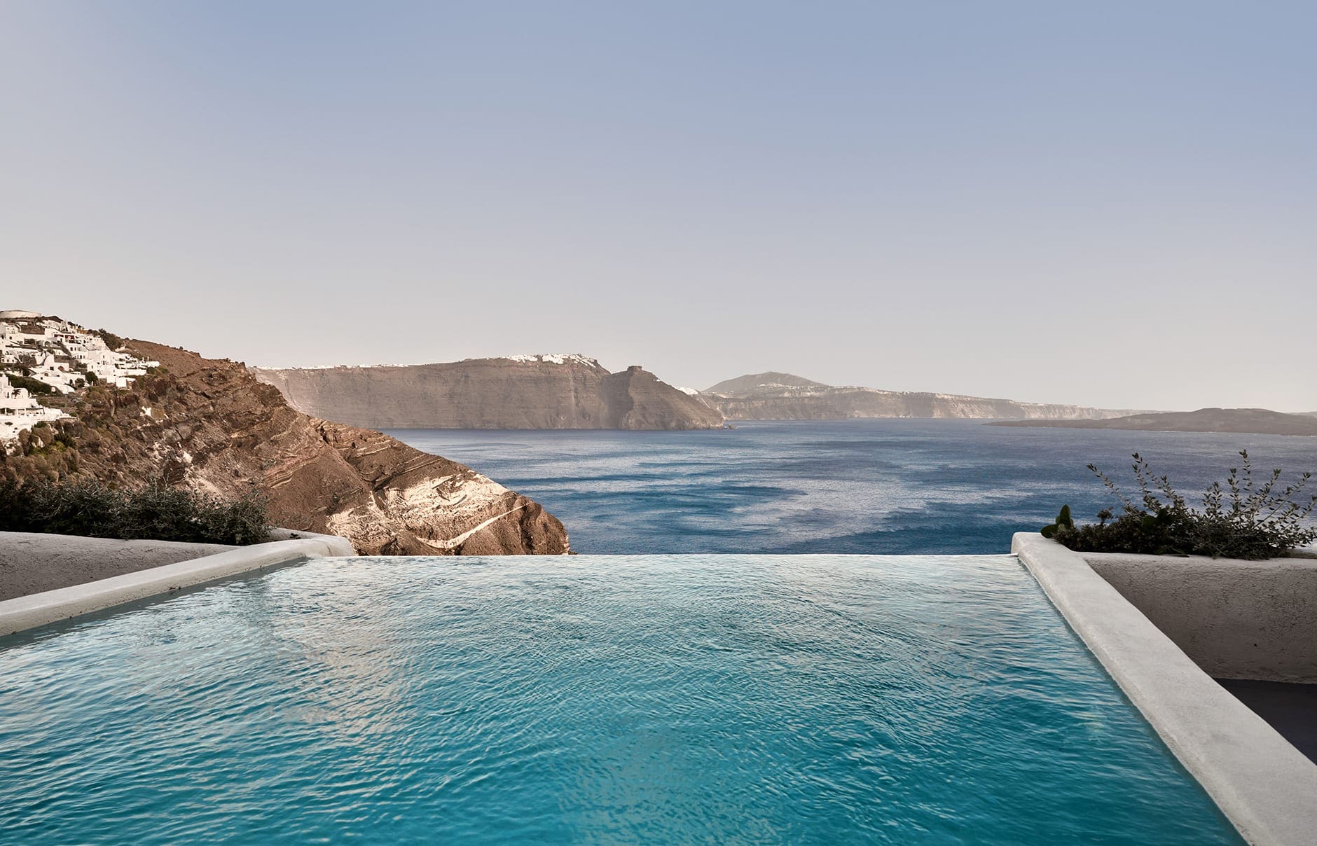 Mystique, Santorini, Greece. Hotel Review by TravelPlusStyle. Photo © Marriott International 103746928-h1-jtrml-holistic-villa-4475-hor-clsc