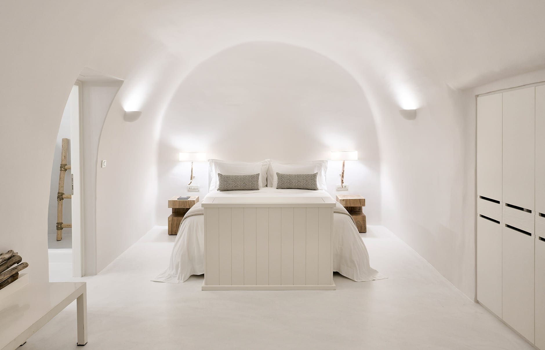 Mystique, Santorini, Greece. Hotel Review by TravelPlusStyle. Photo © Marriott International 117130406-h1-jtrml-king-suite-4798-hor-clsc