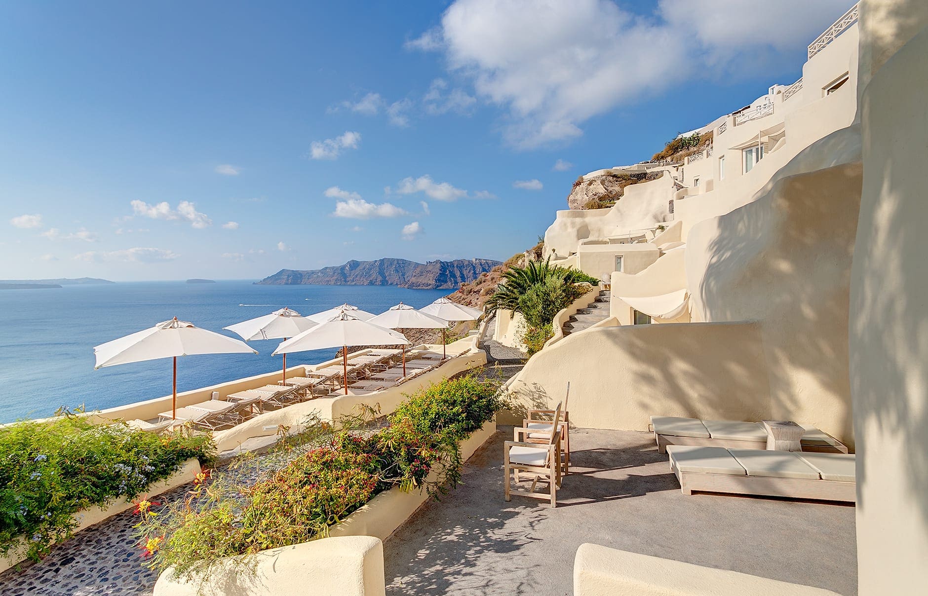 Mystique, Santorini, Greece. Hotel Review by TravelPlusStyle. Photo © Marriott International lux3022ex-166856