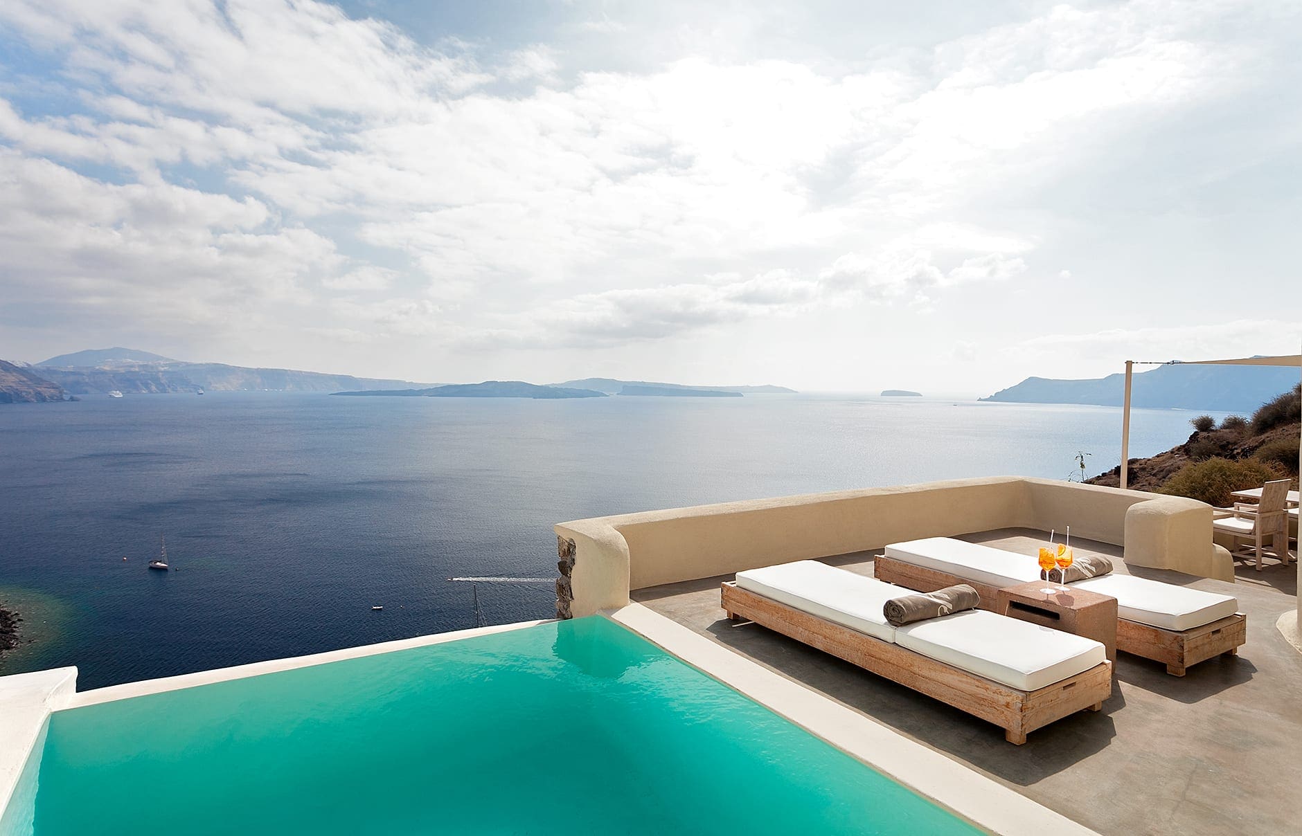 Mystique, Santorini, Greece. Hotel Review by TravelPlusStyle. Photo © Marriott International lux3022gr-166857