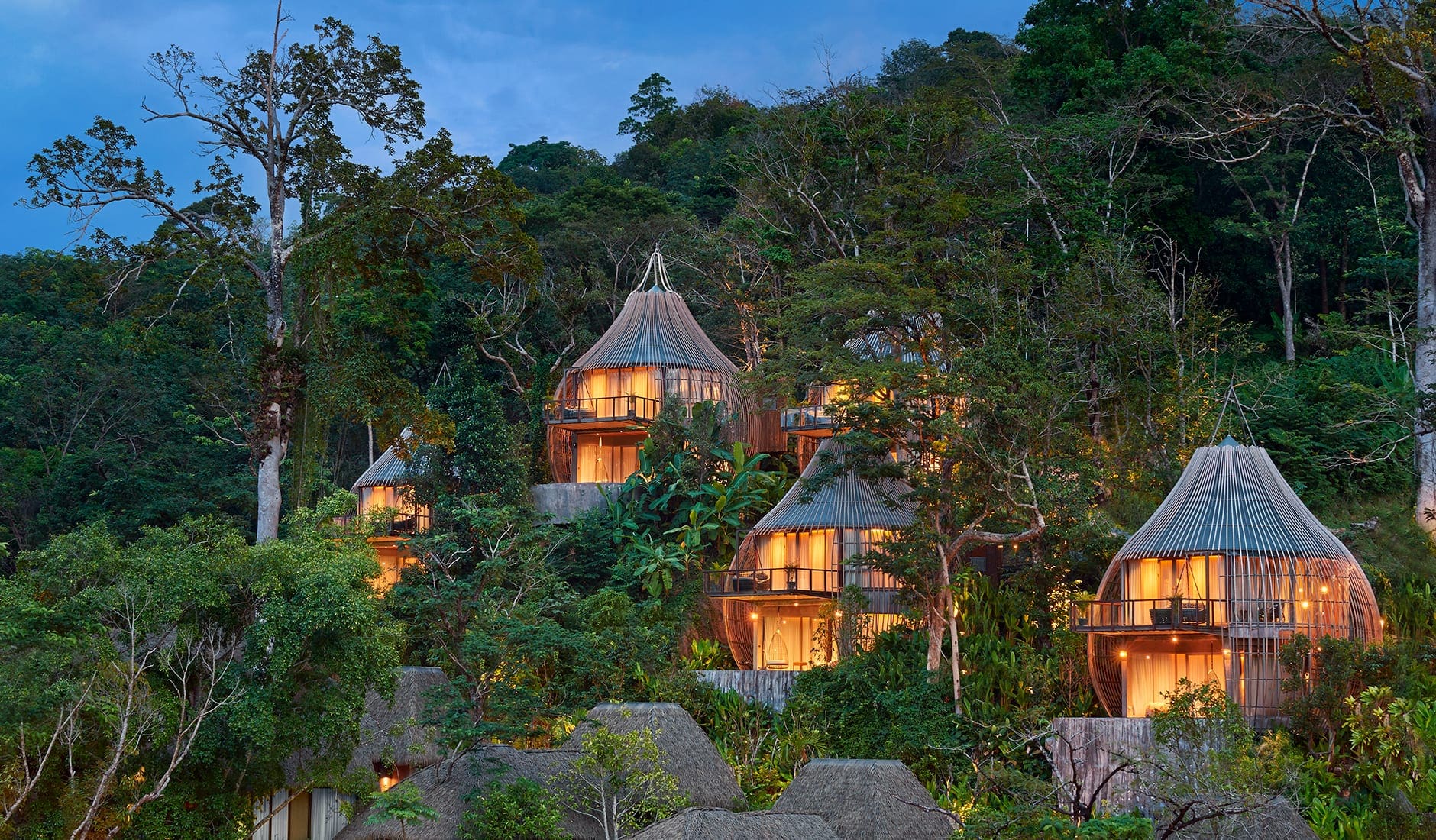 Keemala Phuket, Thailand. TravelPlusStyle.com kemala-tree-pool-houses-exterior