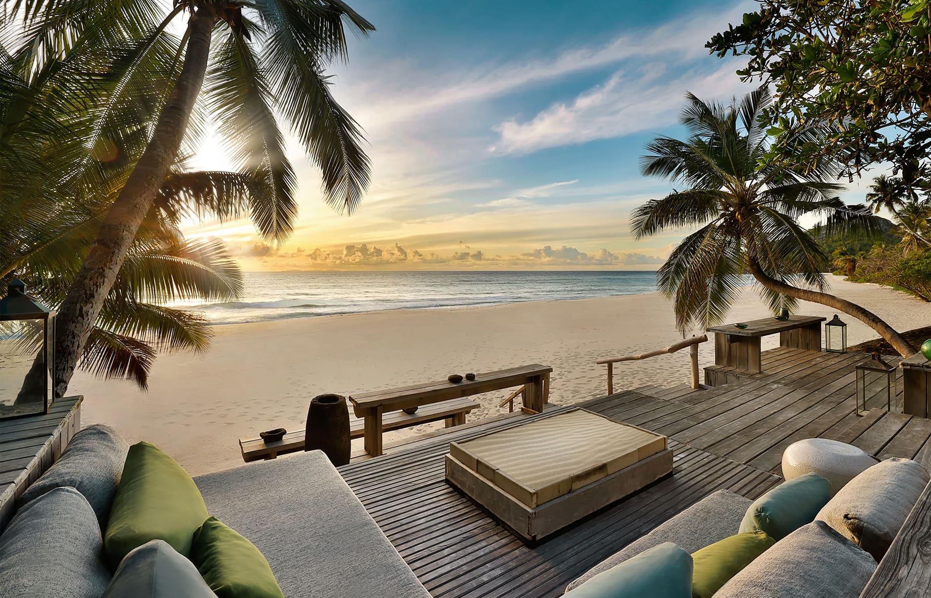 North Island, a Luxury Collection Resort, Seychelles. Luxury Hotel Review by TravelPlusStyle. Photo © North Island lc-sezlc-sun-lounge-26183_classic-hor