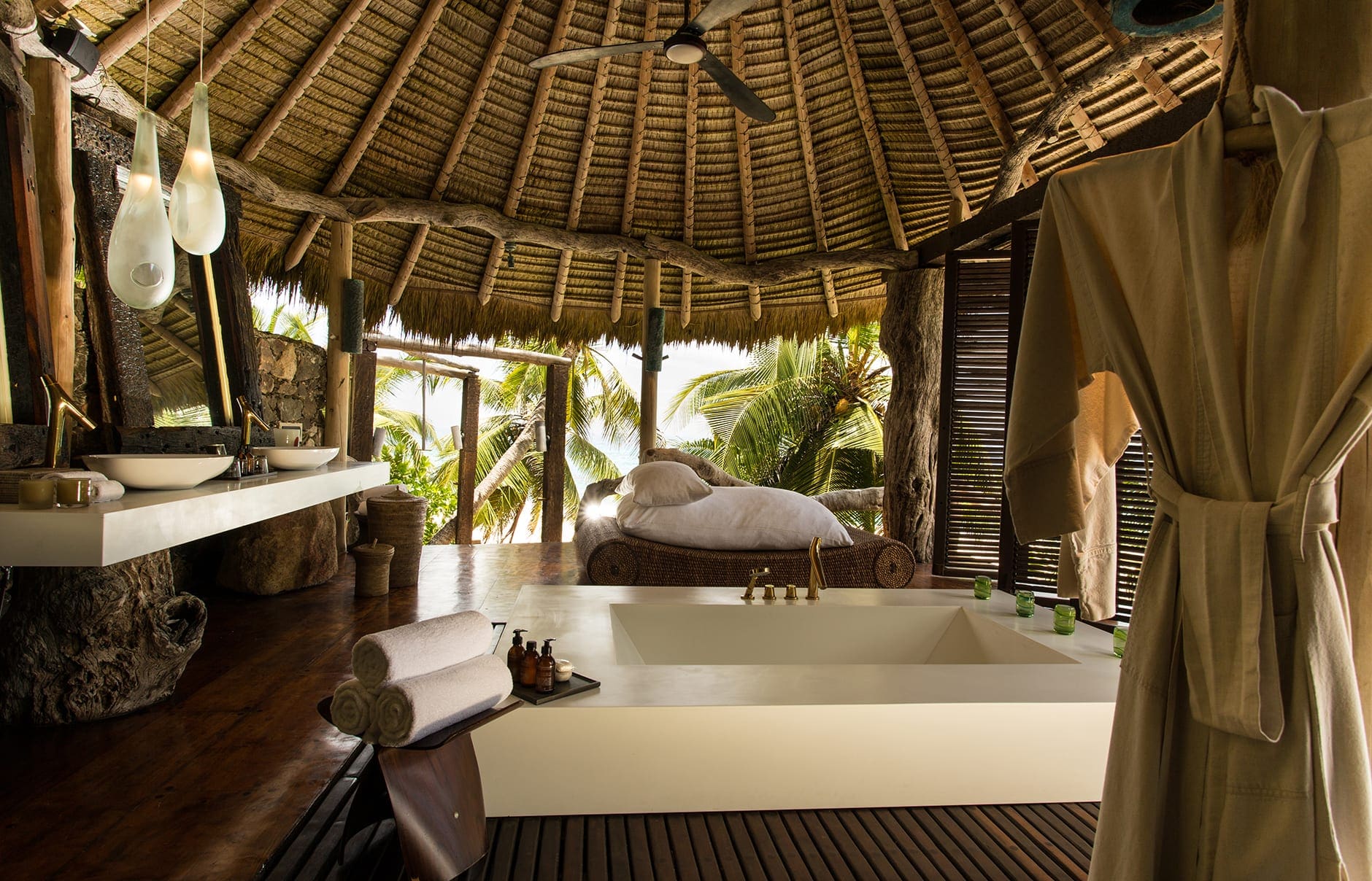 North Island, a Luxury Collection Resort, Seychelles. Luxury Hotel Review by TravelPlusStyle. Photo © North Island north-island-villanorthislandbathroom
