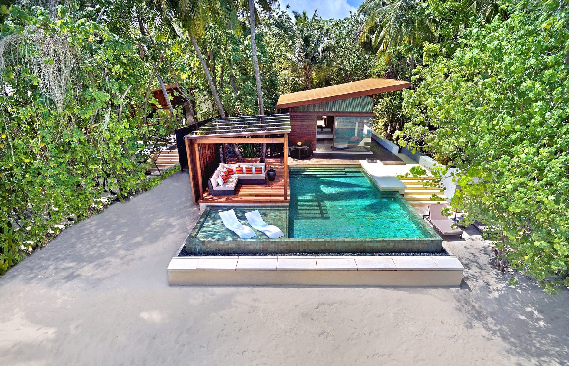 Deluxe Park Pool Villa Aerial