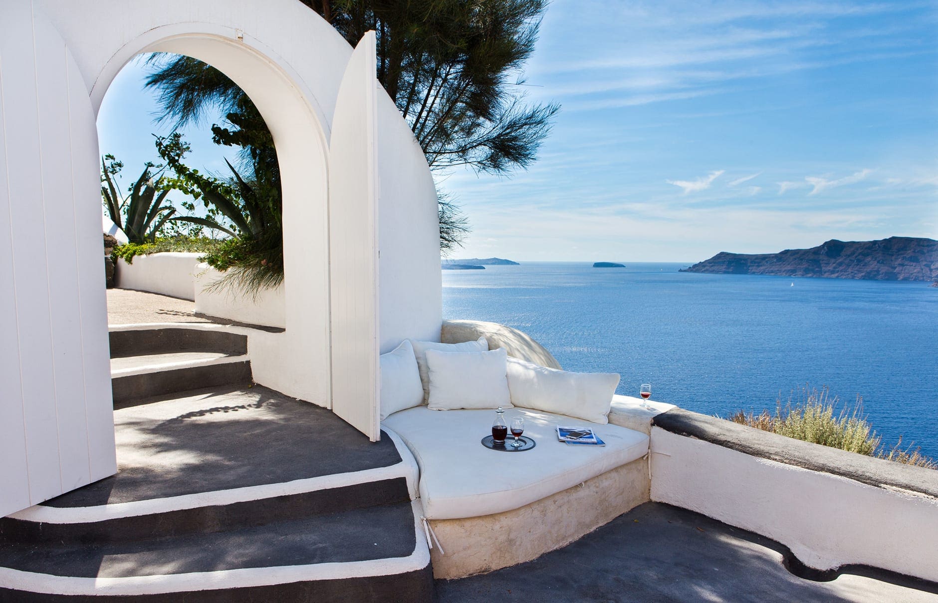 Perivolas, Santorini, Greece. Luxury Hotel Review by TravelPlusStyle © Perivolas exterior