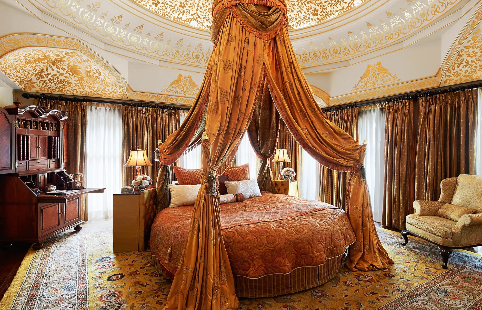 Taj Rambagh Palace, Jaipur, India. Luxury Hotel Review by TravelPlusStyle. Photo © Taj Hotels Resorts and Palaces hi_h4ej0_67917438_grand_presidential_suite_-_sukh_niwas_1