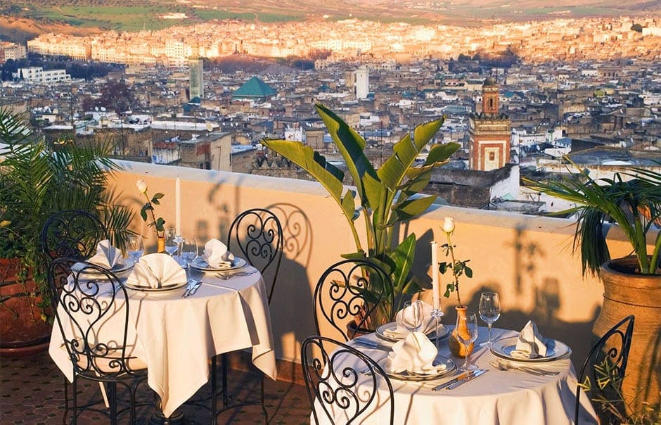 Panoramic terrace, Riad Fès, Morocco