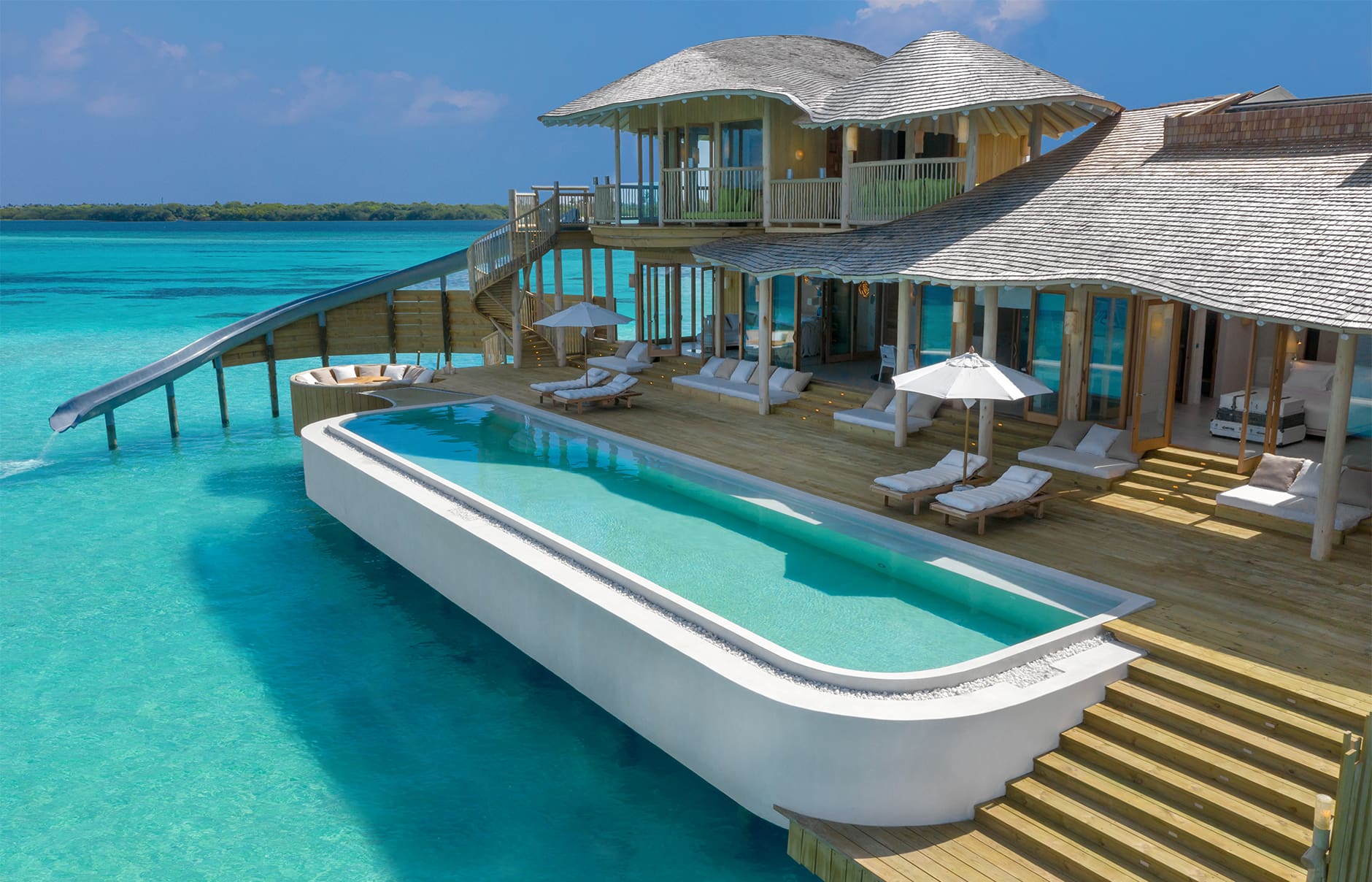 Soneva Jani, Medhufaru Island, Noonu Atoll, Maldives. Luxury Hotel Review by TravelPlusStyle. Photo © Soneva 17214_soneva-jani-2-bedroom-water-reserve-with-slide