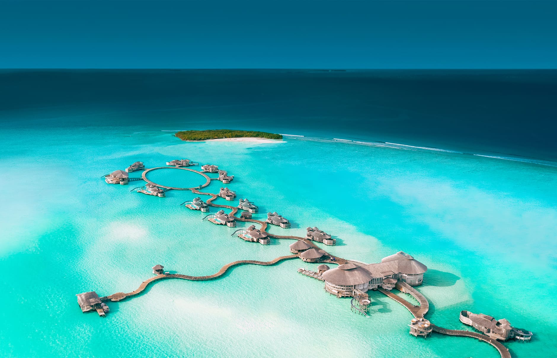 Soneva Jani, Medhufaru Island, Noonu Atoll, Maldives. Luxury Hotel Review by TravelPlusStyle. Photo © Soneva 24143_soneva-jani-aerial