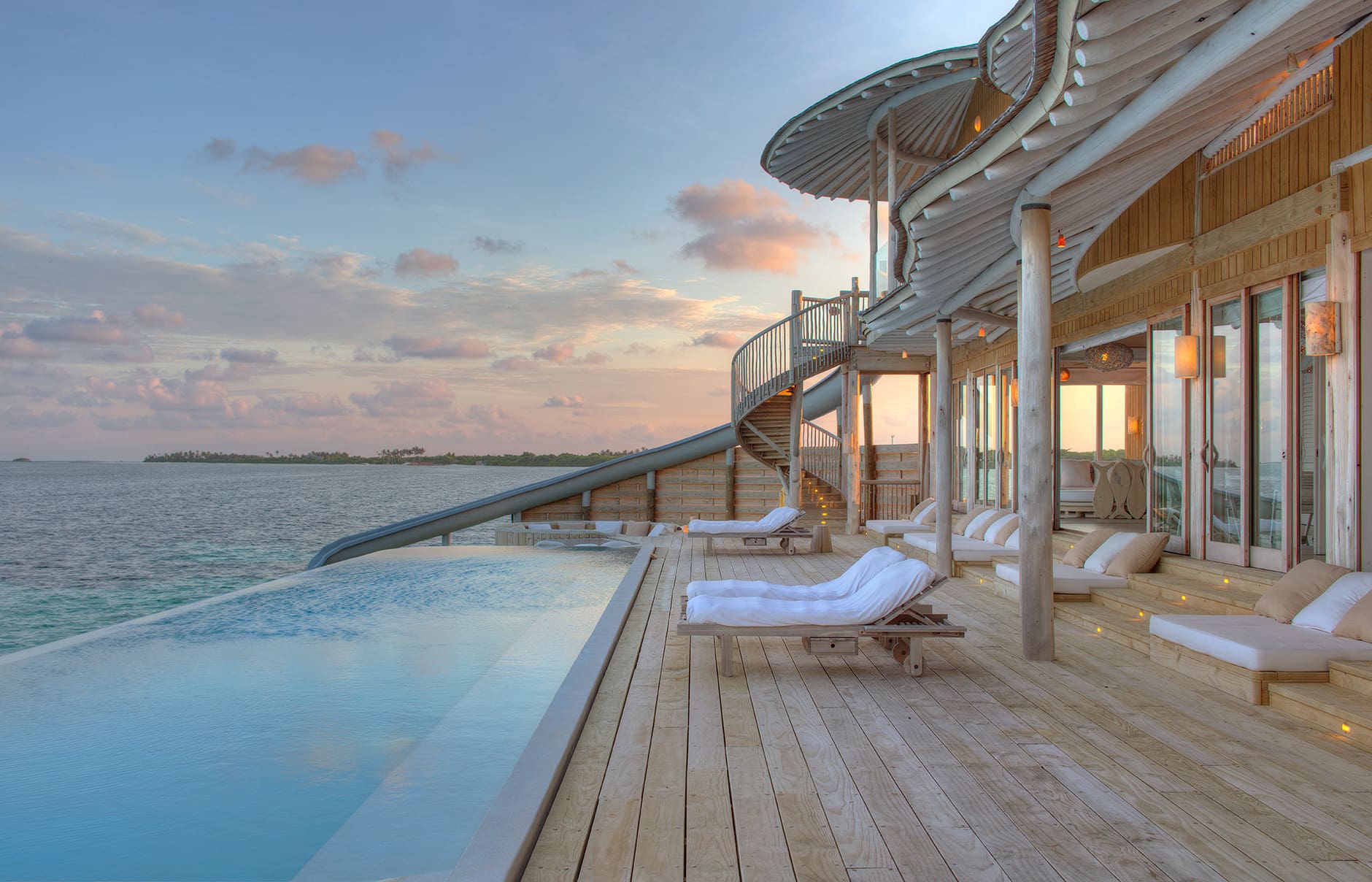 Soneva Jani, Medhufaru Island, Noonu Atoll, Maldives. Luxury Hotel Review by TravelPlusStyle. Photo © Soneva 27799_soneva-jani-two-bedroom-water-reserve-with-slide