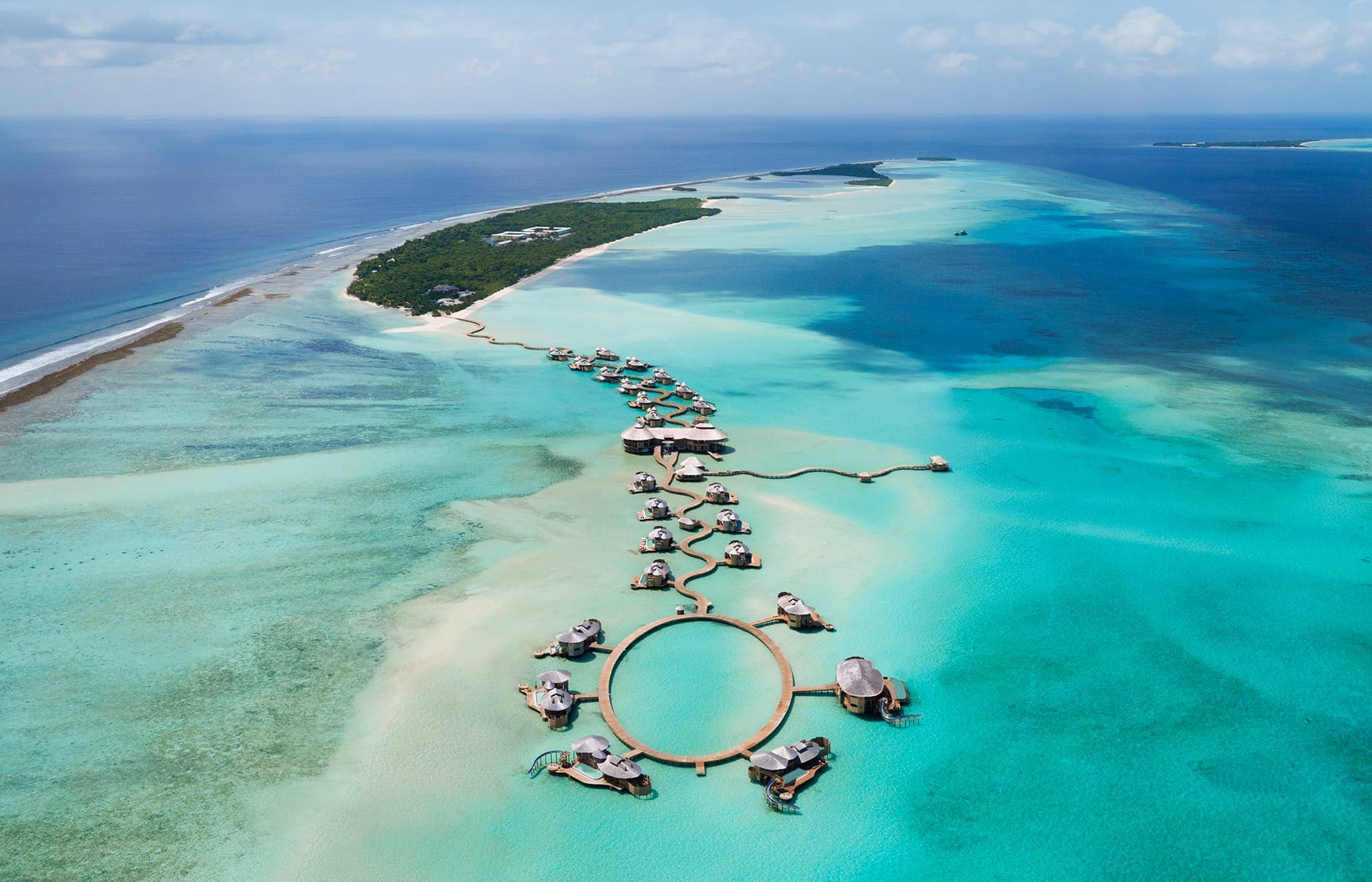 Soneva Jani, Medhufaru Island, Noonu Atoll, Maldives. Luxury Hotel Review by TravelPlusStyle. Photo © Soneva soneva-jani-aerial-by_artefficio-_r
