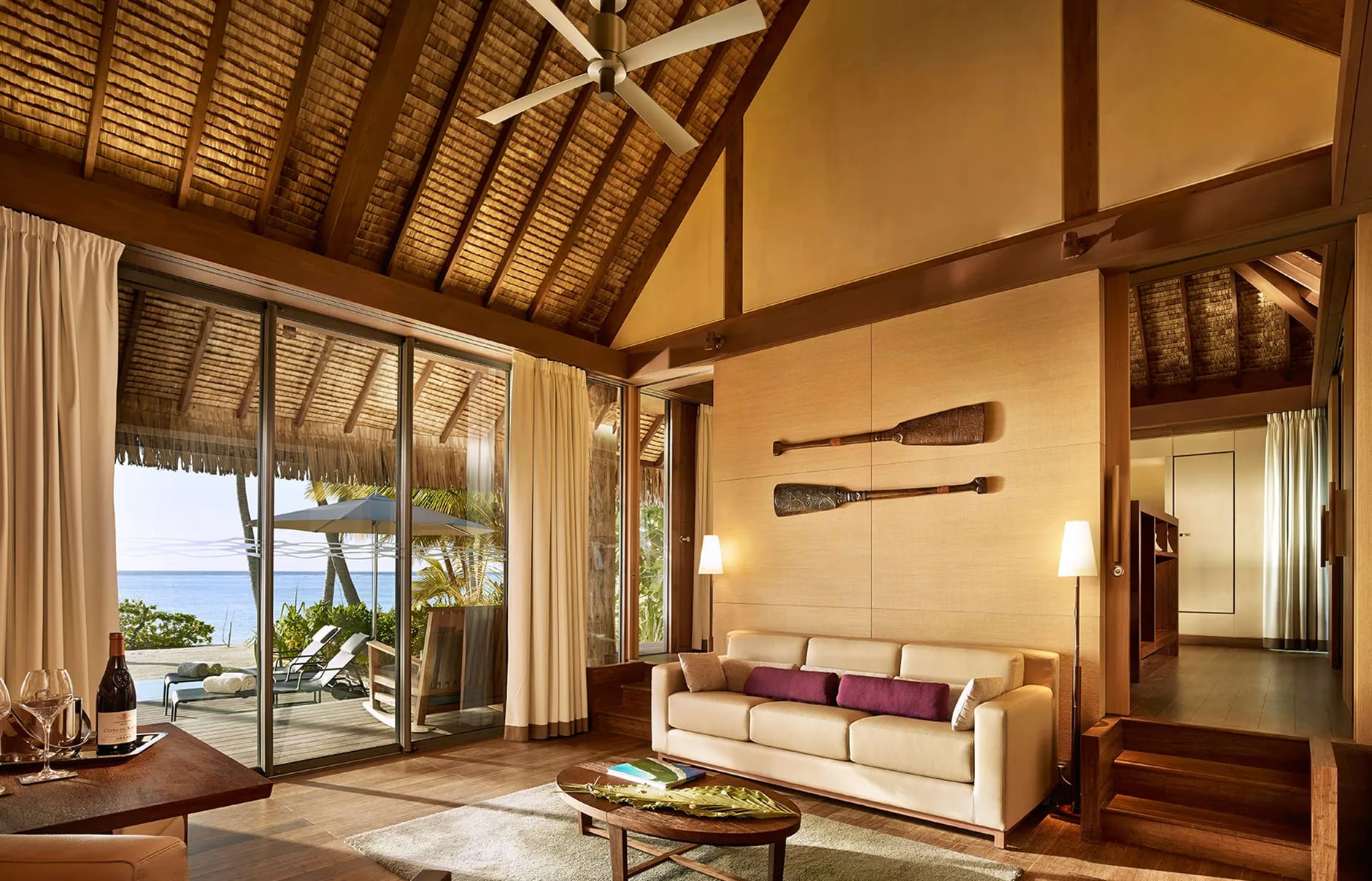 The Brando, French Polynesia • TravelPlusStyle.com livingroom-thebrando-frenchpolynesia-crhotel