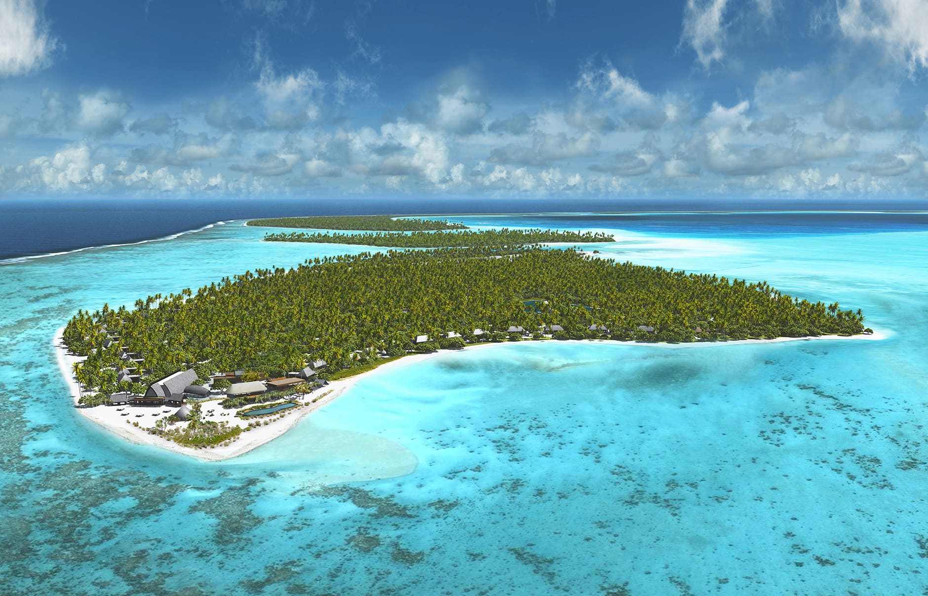 The Brando, French Polynesia • TravelPlusStyle.com vladi-private-islands-the-brando-tetiaroa-vue-aerienne-du-motu-onetahi-tetiaroa-motu-hotel