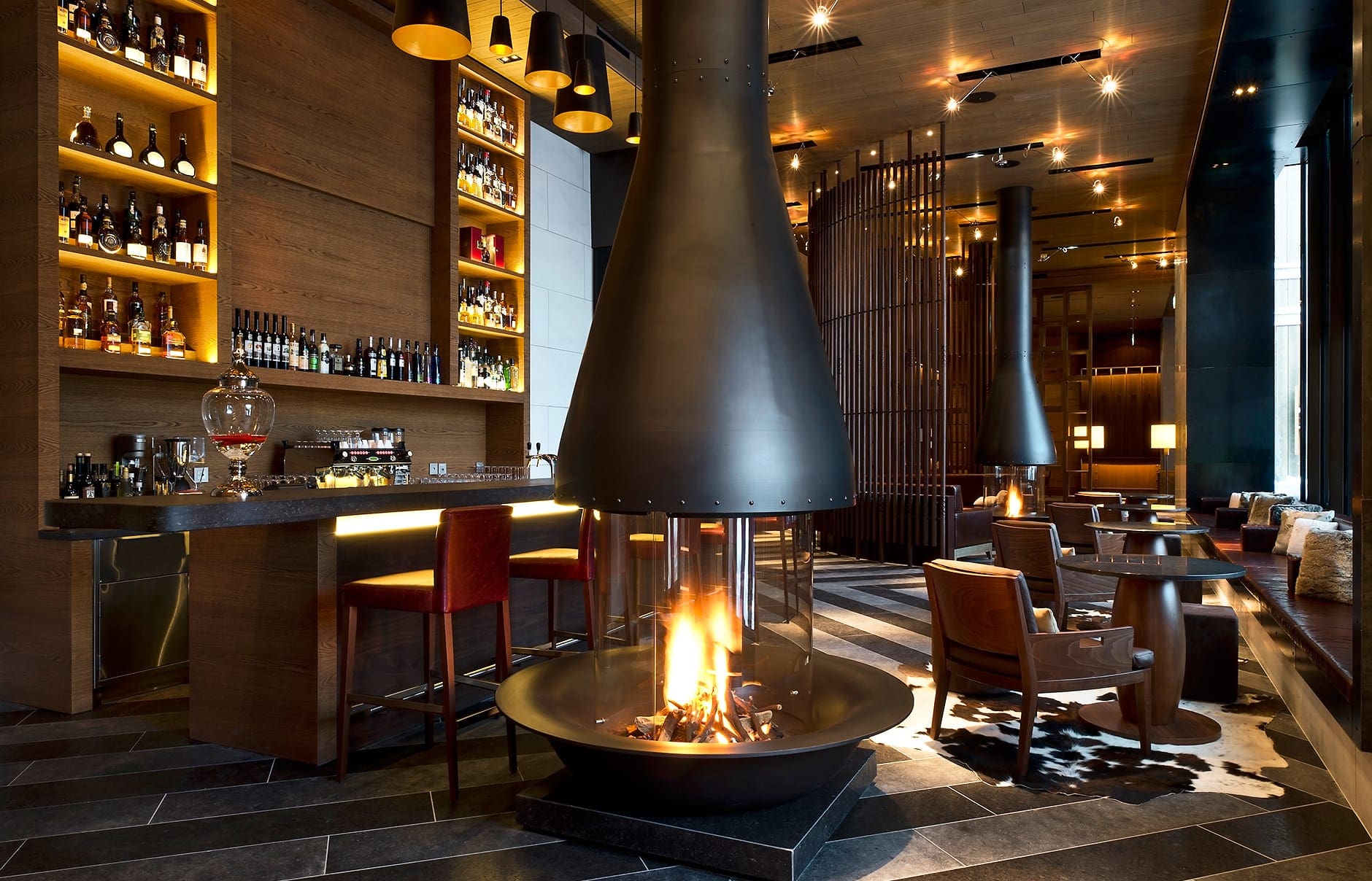 The Bar. The Chedi Andermatt, Switzerland. © GHM