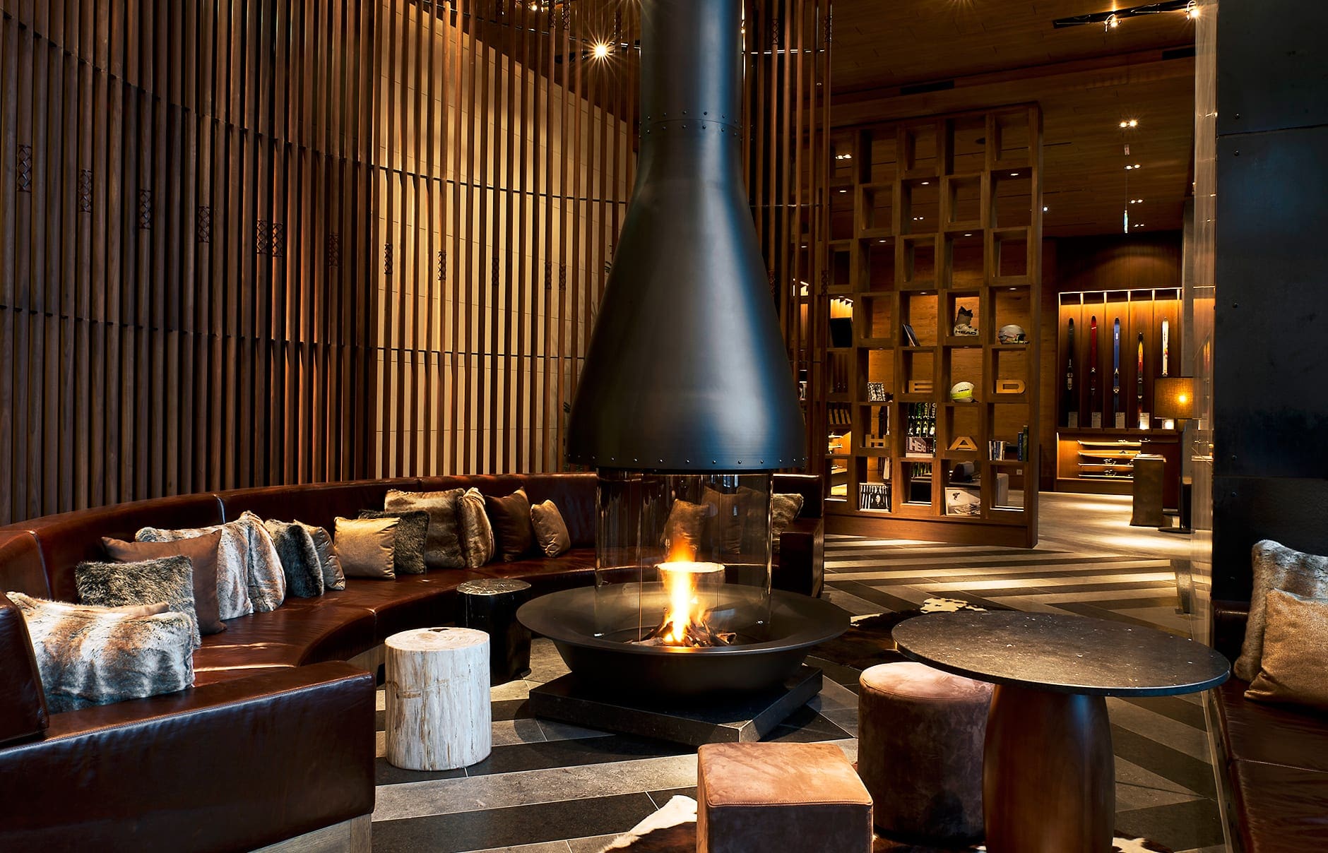 The Bar. The Chedi Andermatt, Switzerland. © GHM