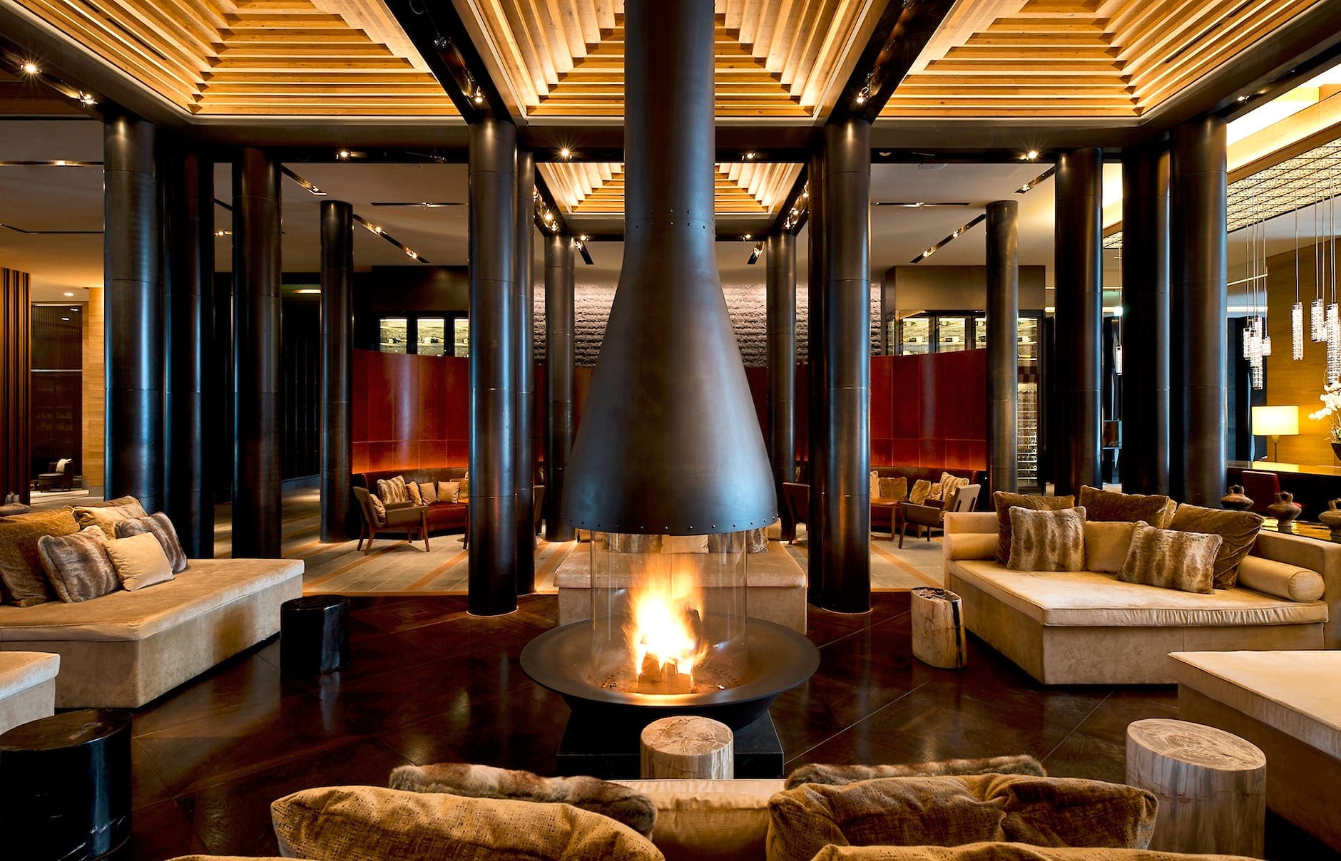 Lobby. The Chedi Andermatt, Switzerland. © GHM