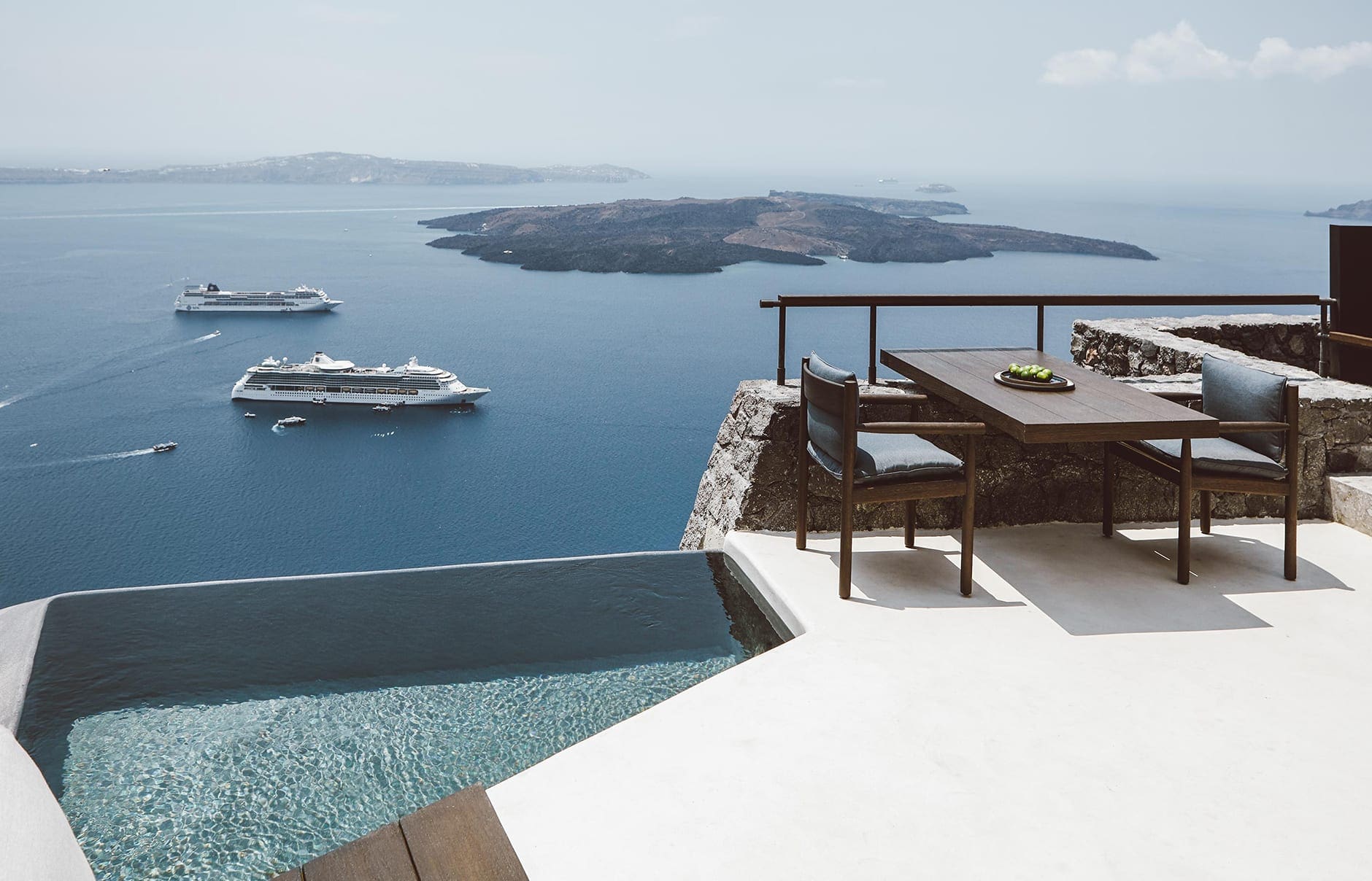 Vora Villas Santorini, Greece. Hotel Review by TravelPlusStyle. Photo © VORA vora-santorini-villa-ro-r-3